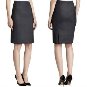 Theory Golda Tailor Wool Suit Skirt Charcoal Gray Size 0 Extra Small